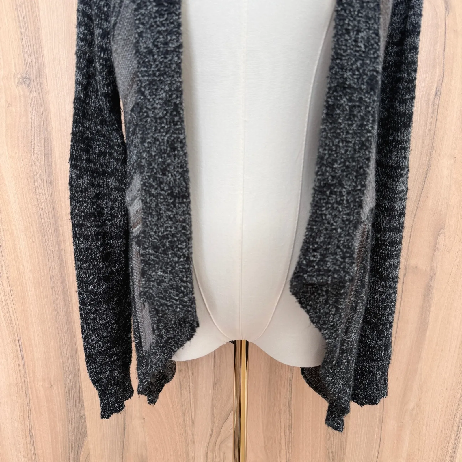 BKE Womens Cardigan Sweater Size M Gray Open Front Soft Knit Boho Cozy Capsule - Image 3