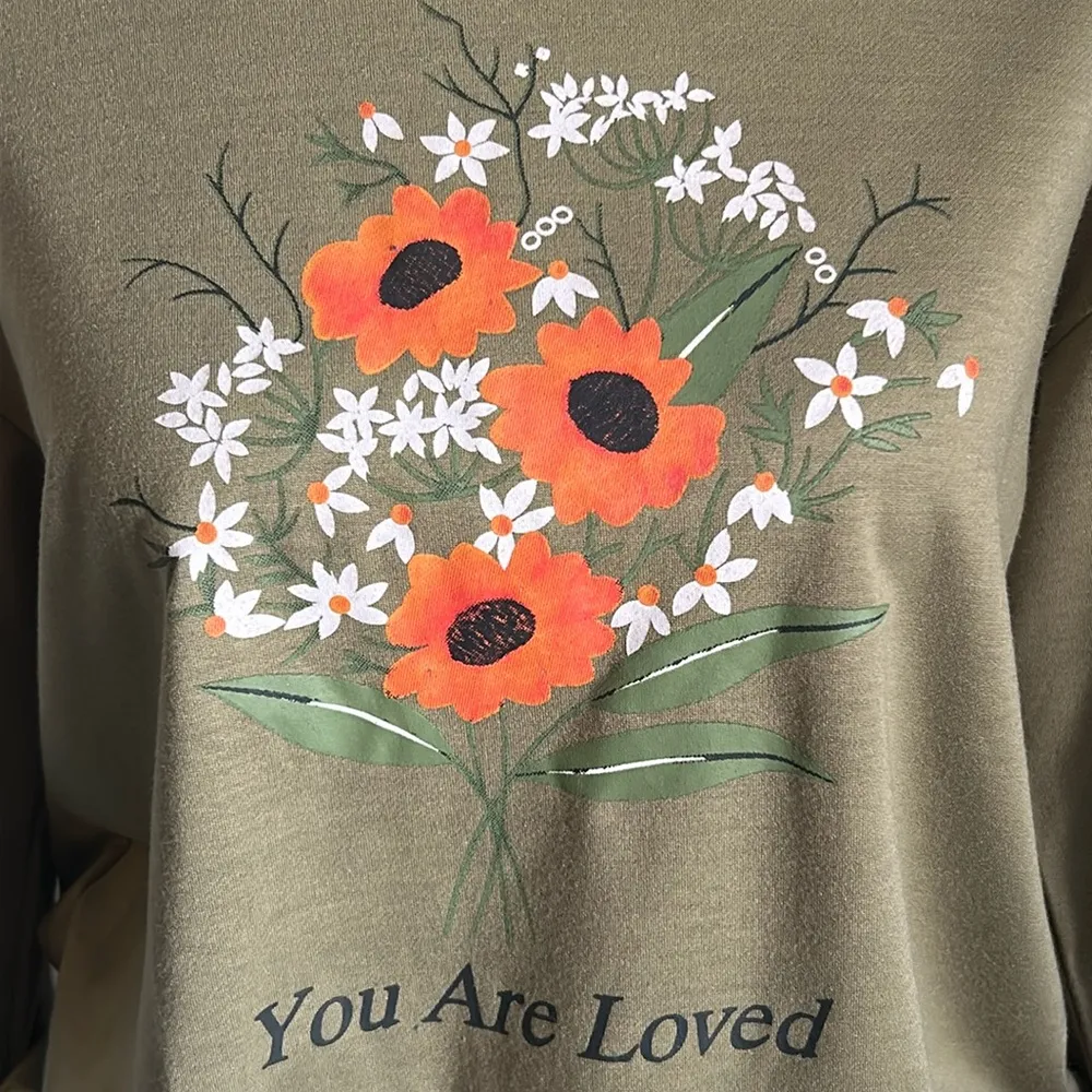 New Romwe Positive Affirmation Graphic Print Lightweight Pullover Sweatshirt - Image 2