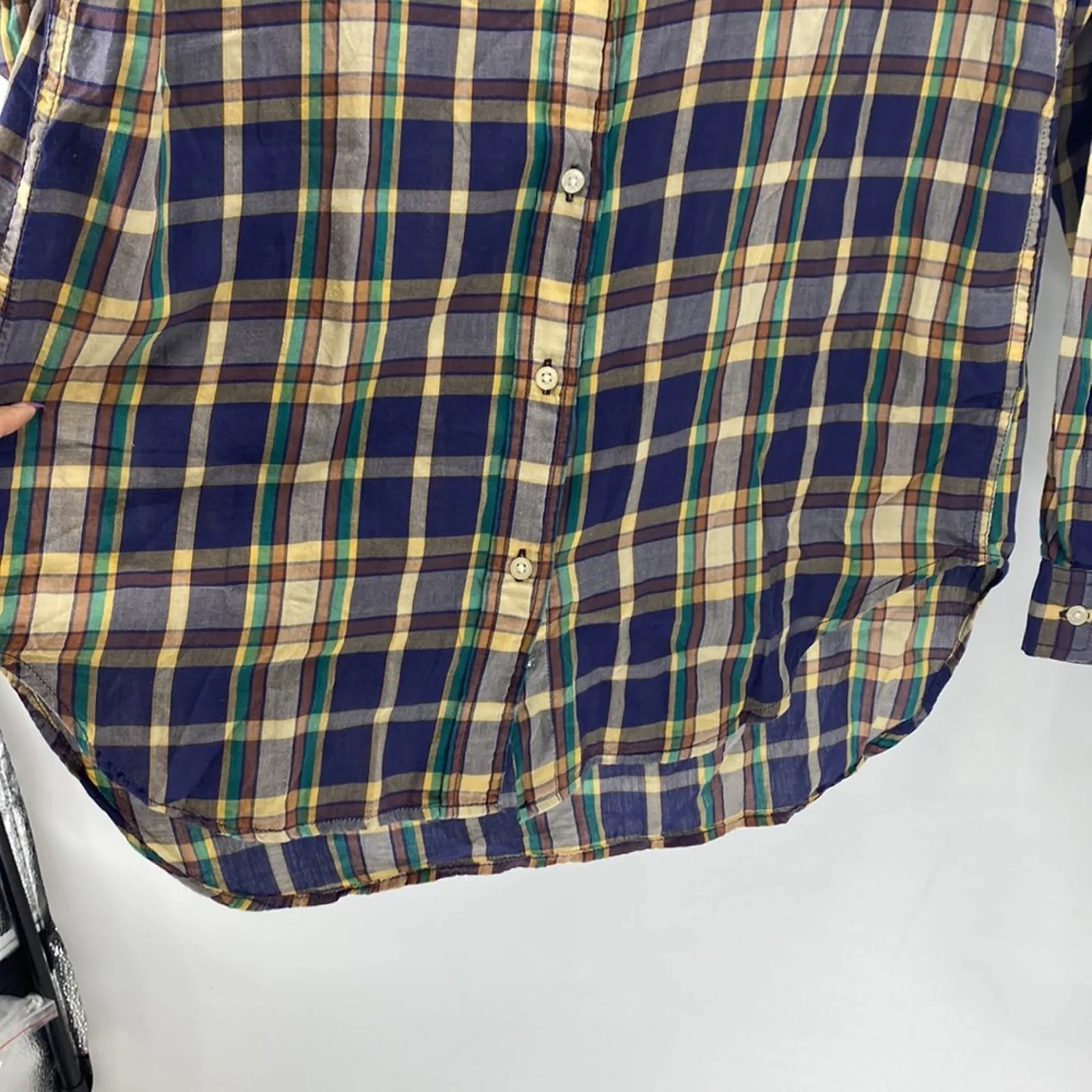 Ralph Lauren Denim & Supply boyfriend purple high low button down size M cabin M Size M - Image 5