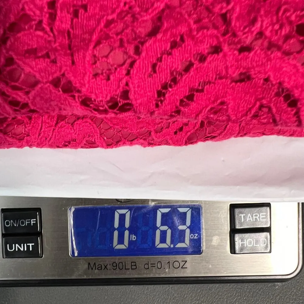 Merona Crochet Lace Feminine Bold Vibrant Fuchsia Party Mini Skirt Womens 18 - Image 6