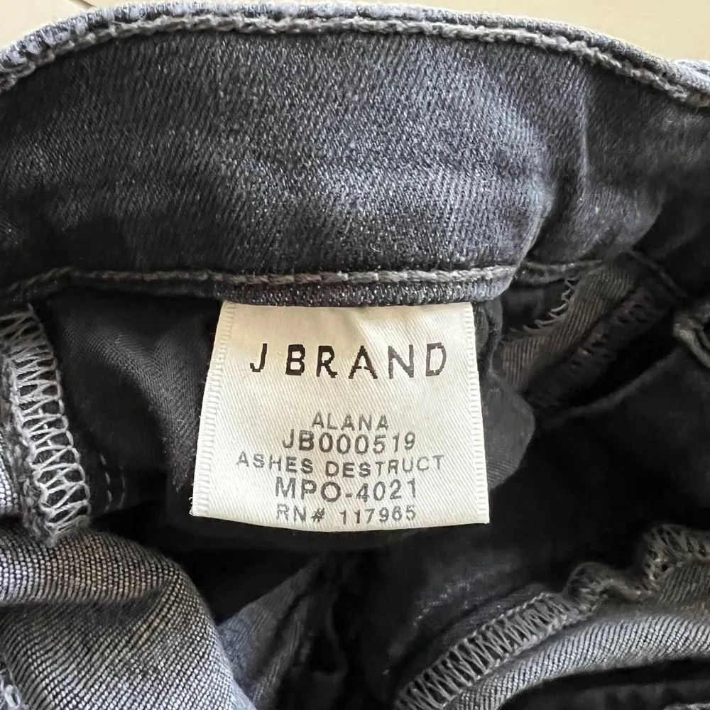 J Brand ALANA Ashes Destruct (Black Distressed) High Waisted Jeans Size 27 - Image 7