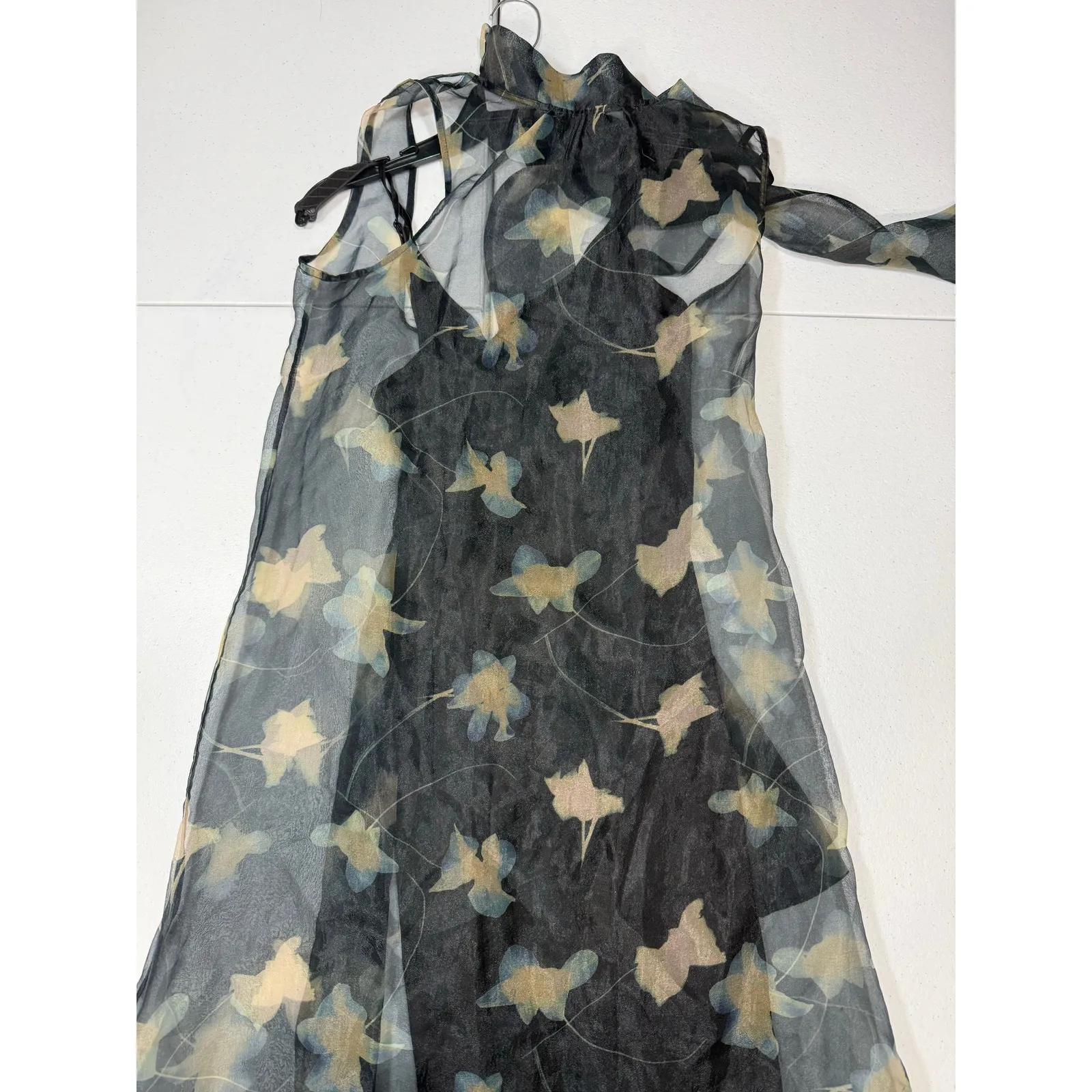 Staud ALBEE DRESS BOTANICAL
SHADOWS sheer maxi dress Small - Image 4