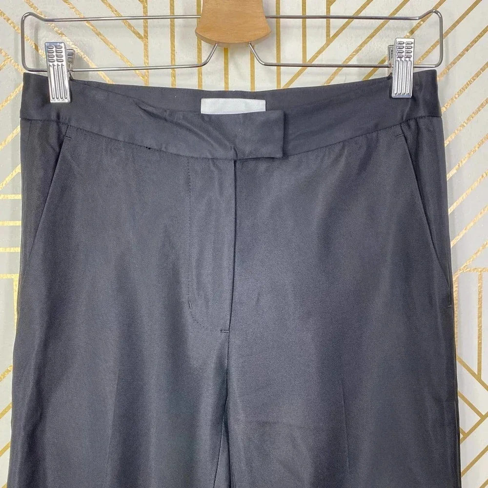 3.1 Phillip Lim Tuxedo Pants Straight Leg Inset Side‎ Stripe Black Size US 00 - Image 2