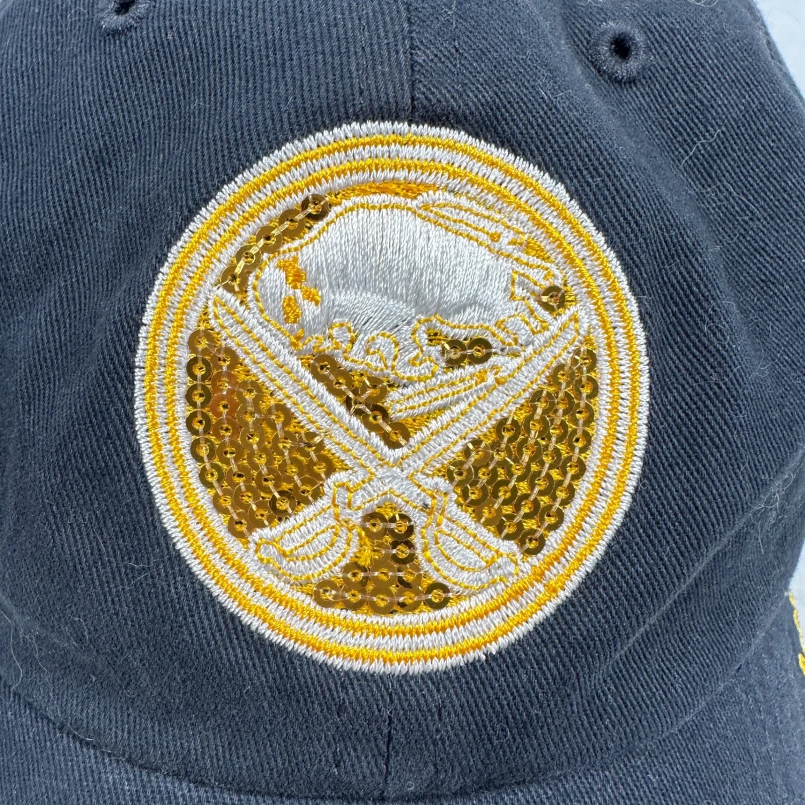 Buffalo Sabres Women's Blue Baseball Cap NHL 47 Brand Gold Logo Adjustable Black - Image 2