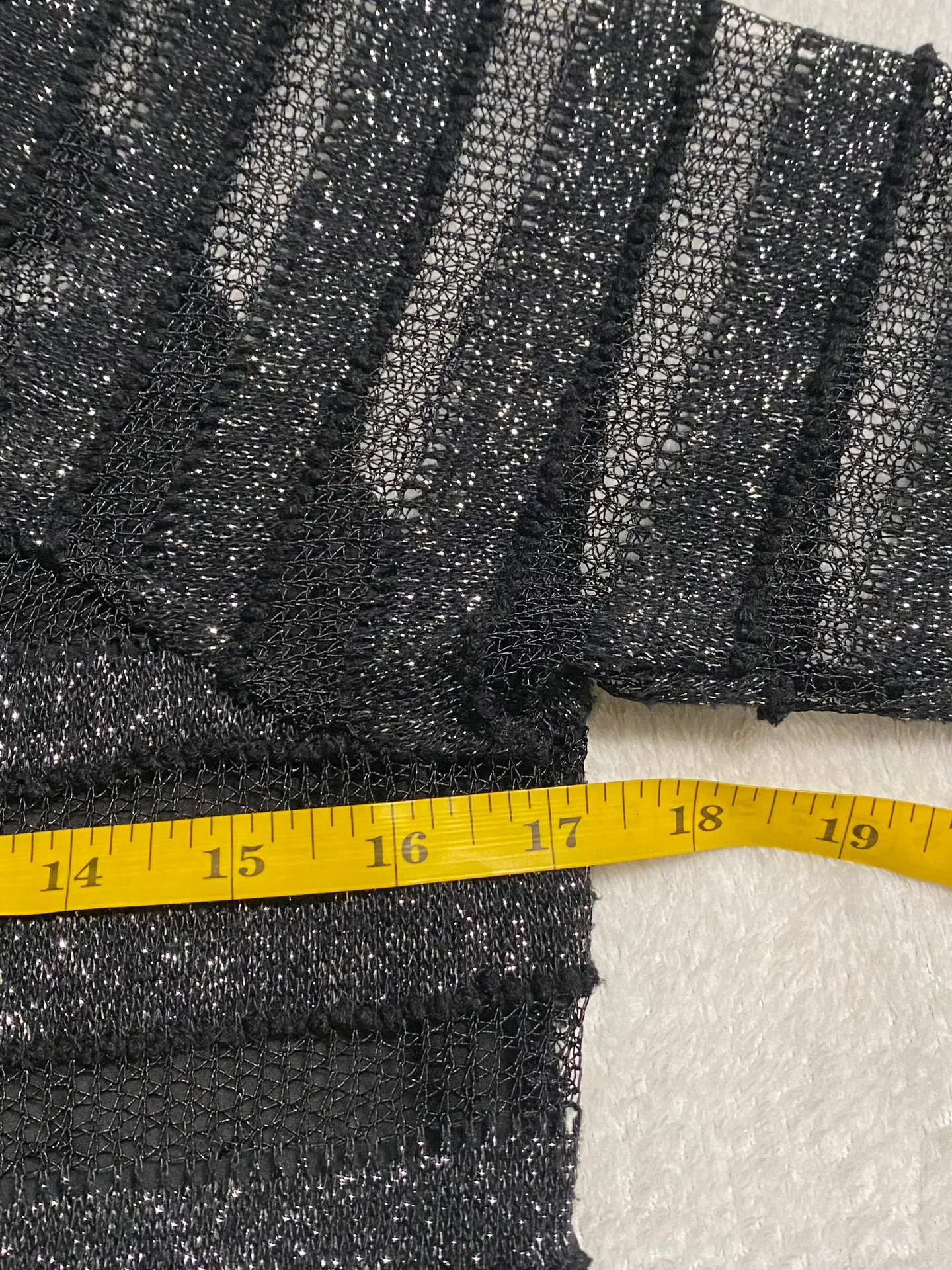 Rampage Black Shimmer Sheer  Blouse Open Back Women’s Size Medium - Image 4