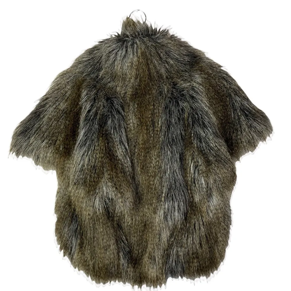 Dolce Vita Brown Full Zip Faux Fur Short Sleeve Jacket XS/S - Image 3