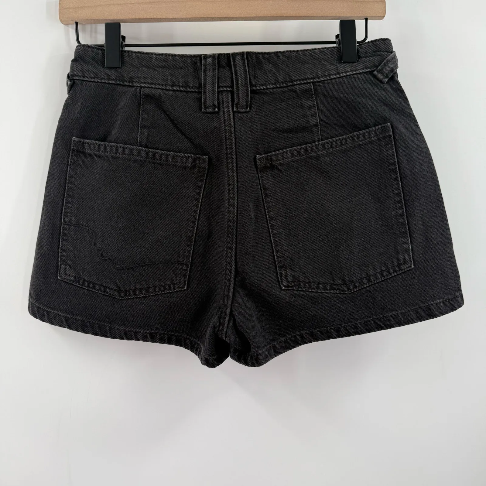 Free People We The Free Jean Shorts Women's SZ 25 Black/Gray 100% Cotton Pockets - Image 2