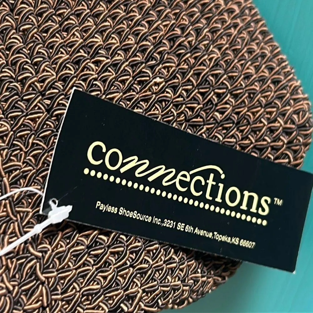 Connections New Chic Trendy Minimalist Woven Fabric Baguette Shoulder Handbag Brown - Image 7