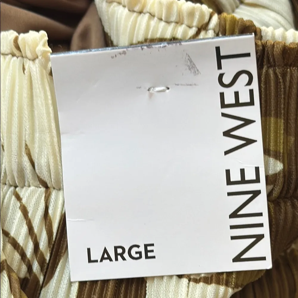 NWT Nine West Floral Pleated Pants Size Large - Image 10