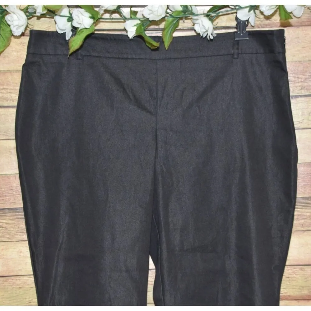 New York & Co. Ladies 14 Crop Ankle Black Dress Pants Classic Career Office Casual - Image 2