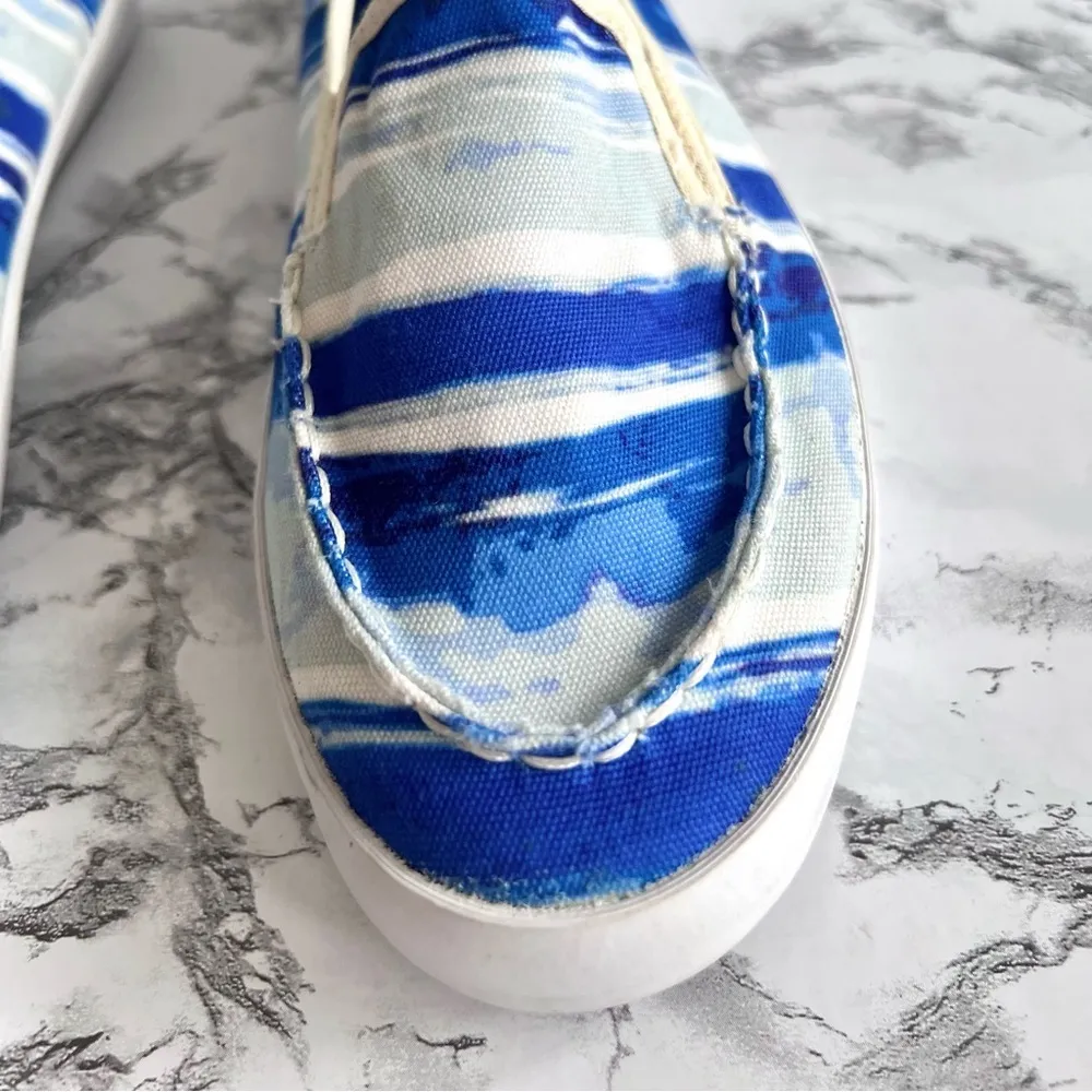 Tommy Bahama Elina Sneakers Blue Waves Nautical 6.5 Coastal Casual - Image 6