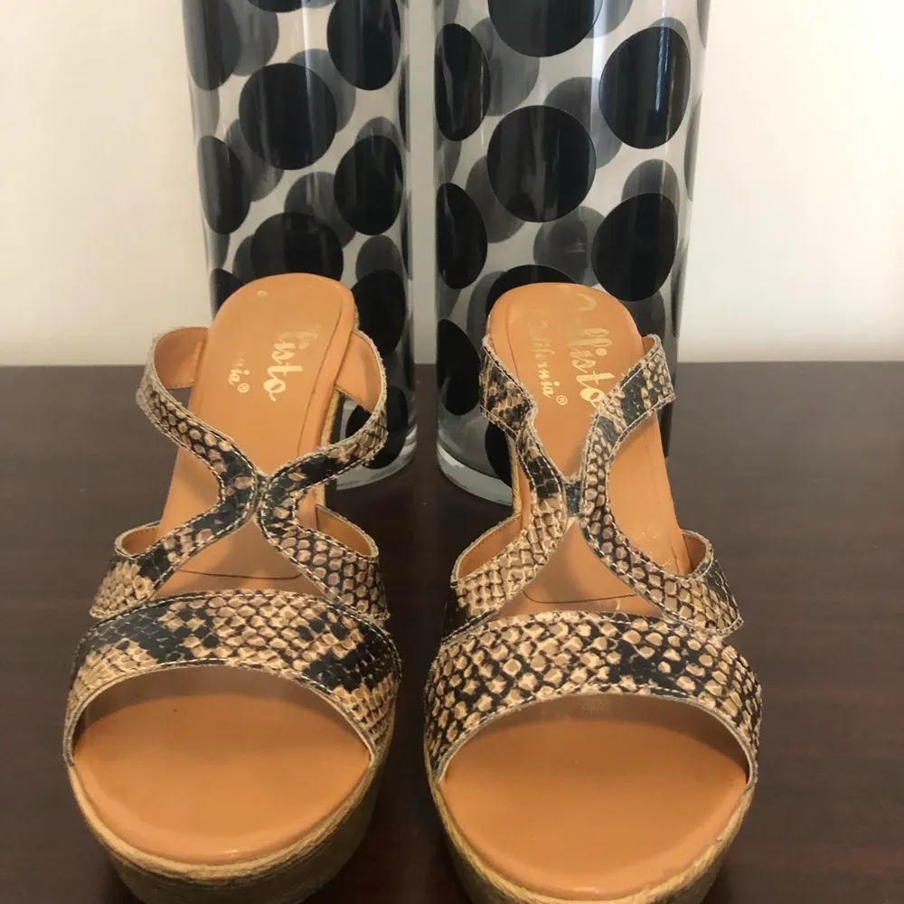 Callisto of California || Animal print wedges Size 10 - Image 2