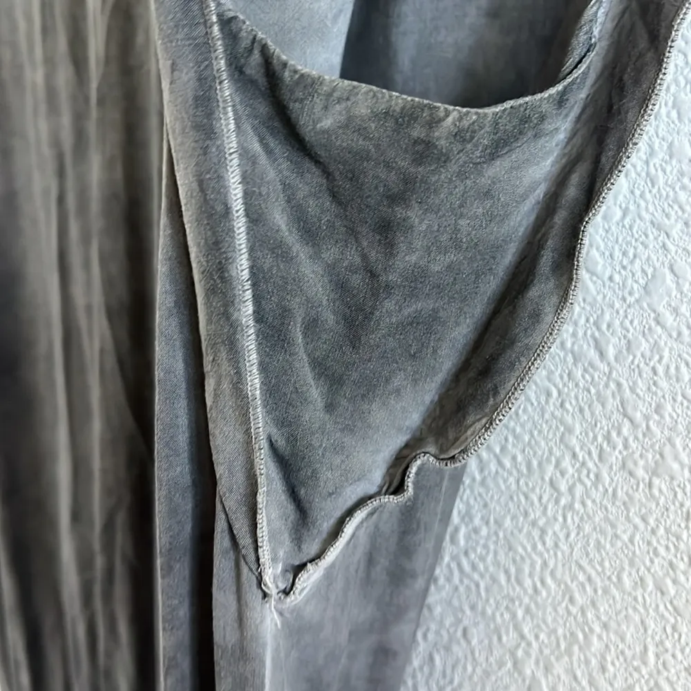 Soft Surroundings Charcoal Gray Camilla Wide Leg Jumpsuit Style 3AF67 Medium P - Image 8