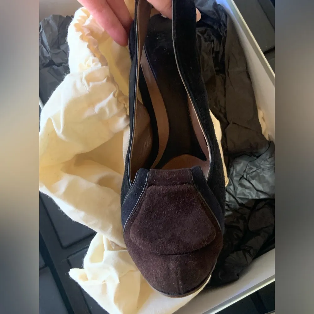 Marni sling back coffee Scarpa suede heels size 6 designer luxury retro vintage Black - Image 5