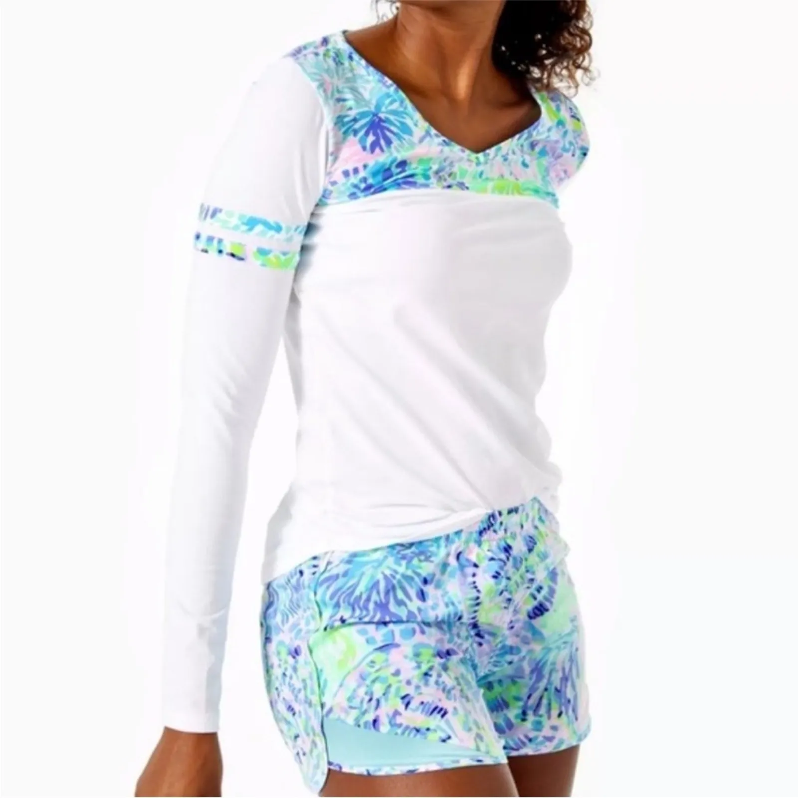 Lilly Pulitzer Luxletic Ocean Trail Short Shell of a Party Print size Medium - Image 7