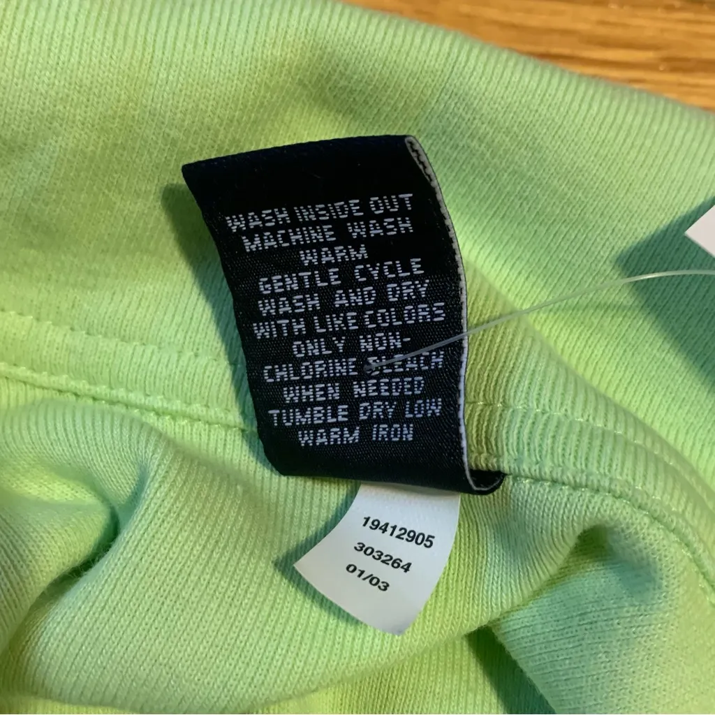 Gap 2003 Retro Collared Shirt String Closure Light Green Women's Medium - Image 7