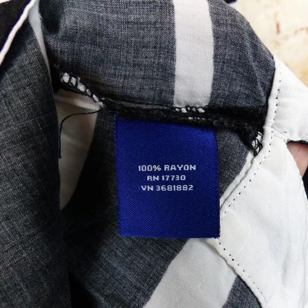 Marimekko x Target Dress Women S White Black Sleeveless Monochrome Rayon Mod - Image 10