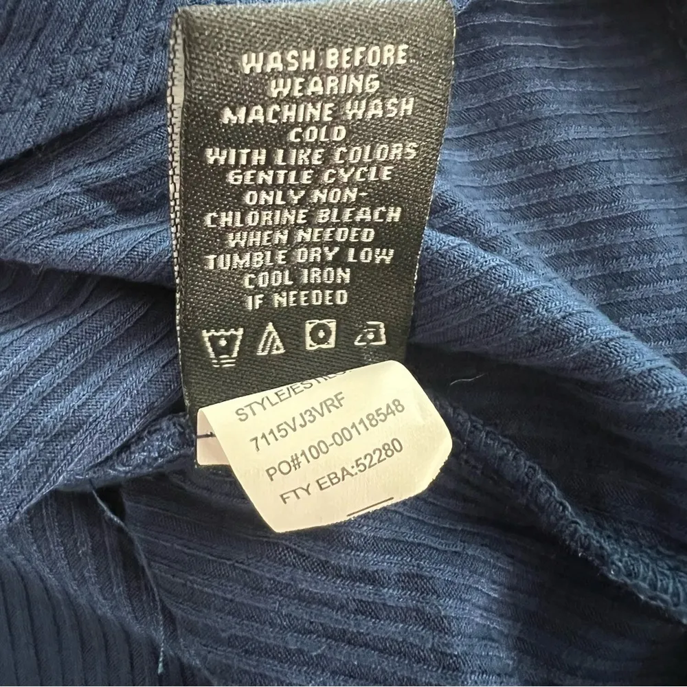 Violet & roses bodysuit medium ribbed Blue - Image 6