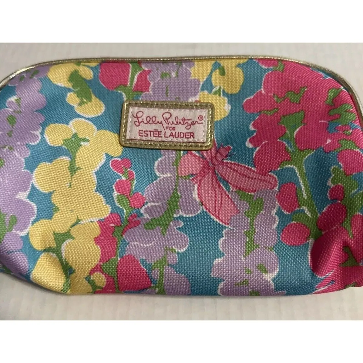 Lilly‎ Pulitzer Pink Sleeveless Top Tank Medium With Makeup Bag Small Spot - Image 8