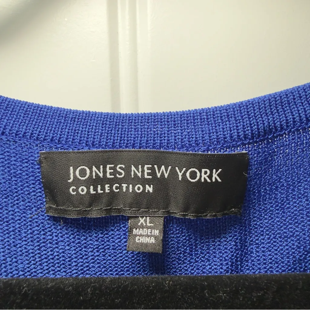 Jones New York Collection XL Cobalt Blue Sleeveless Crewneck Classic Top NWT - Image 6