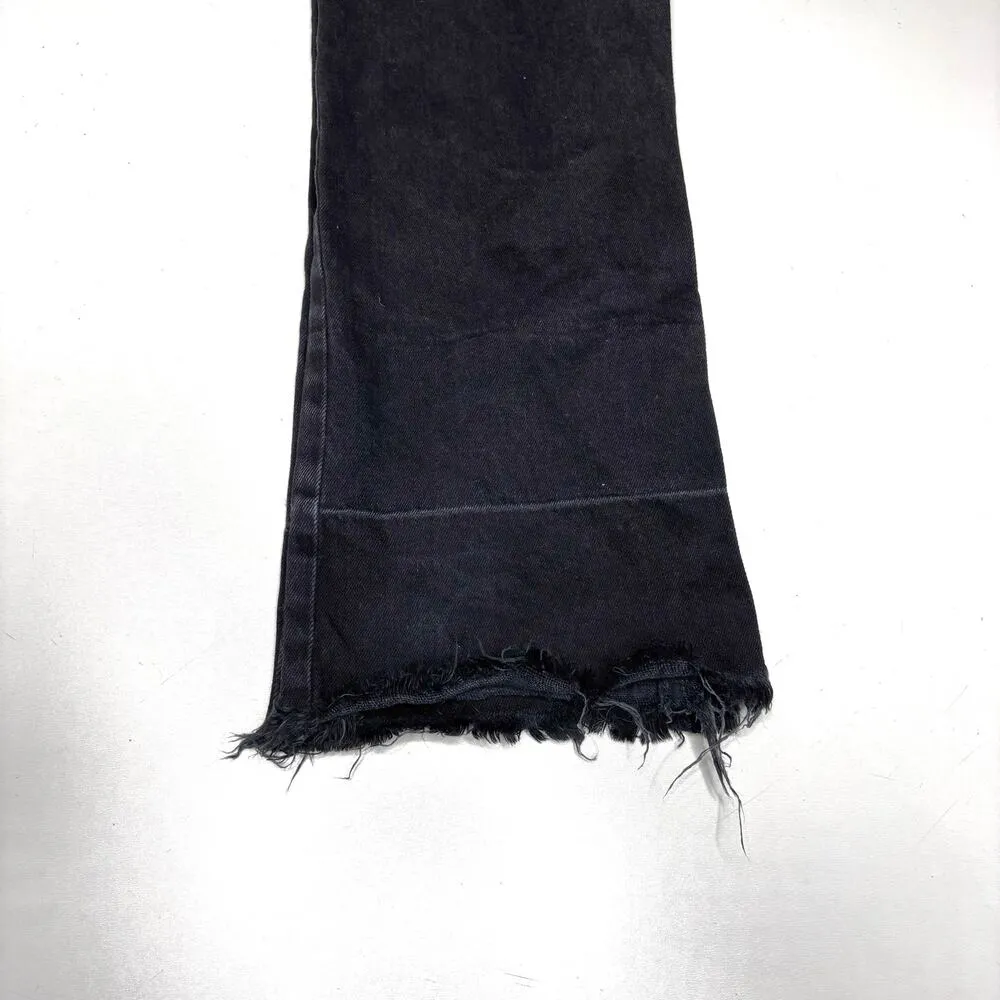 AMO Black High Waist Straight Leg Bella Released Hem Black Magic Jeans 25 - Image 12