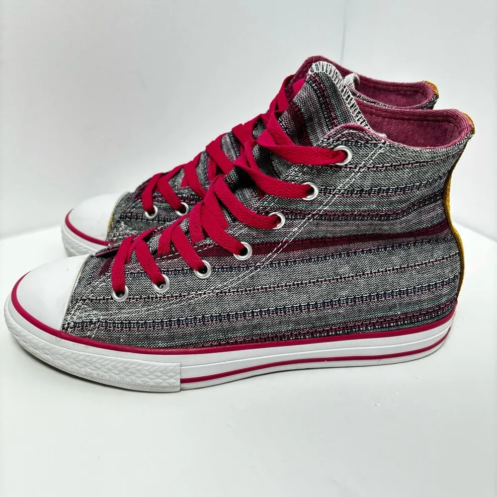 Converse Chuck Taylor Hi Berry Pink High-Top Fabric Shoes Size Junior 5 ,Women 7 - Image 10