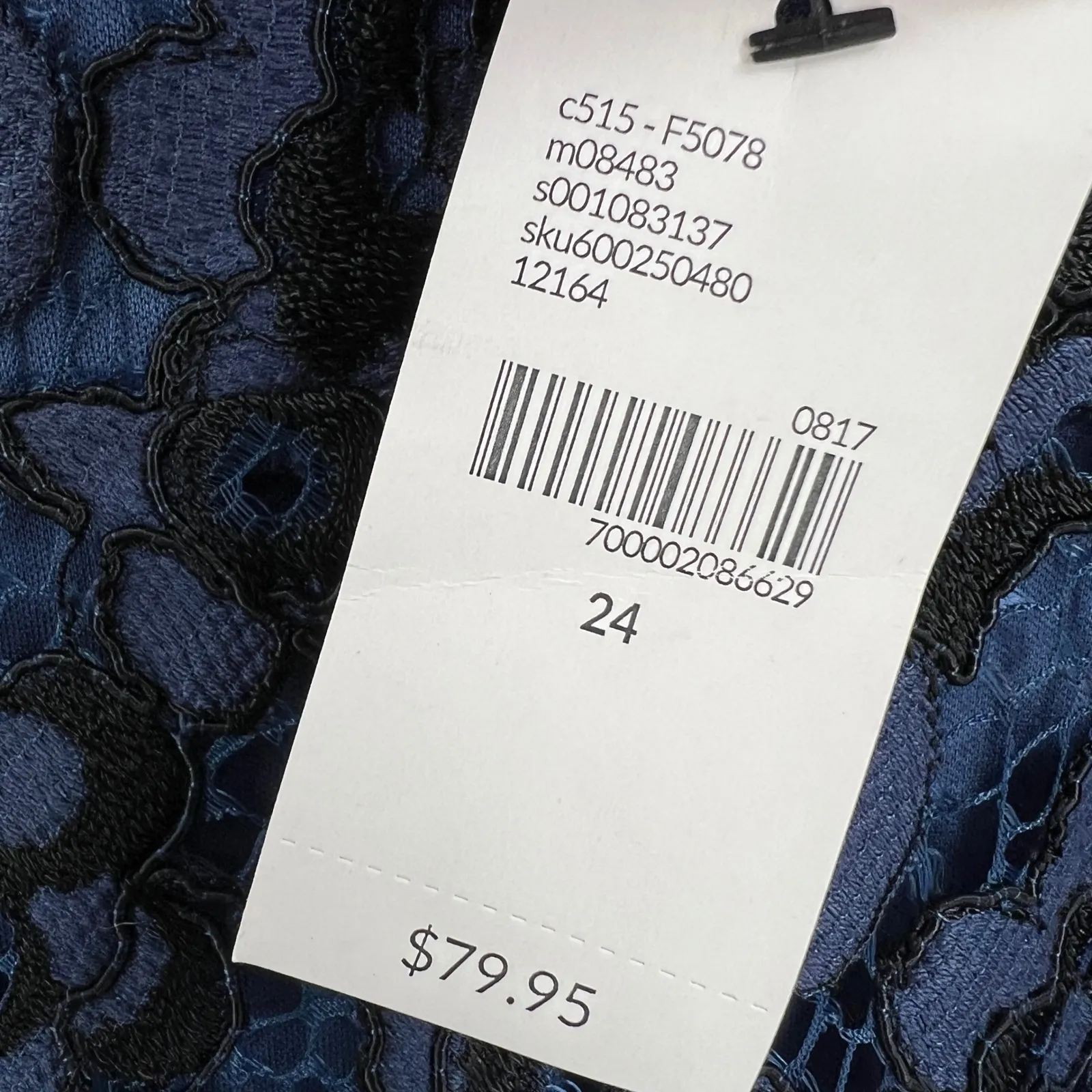 Lane Bryant Blue Lace Overlay Midi Skirt Women's Plus Size 24 New - Image 5