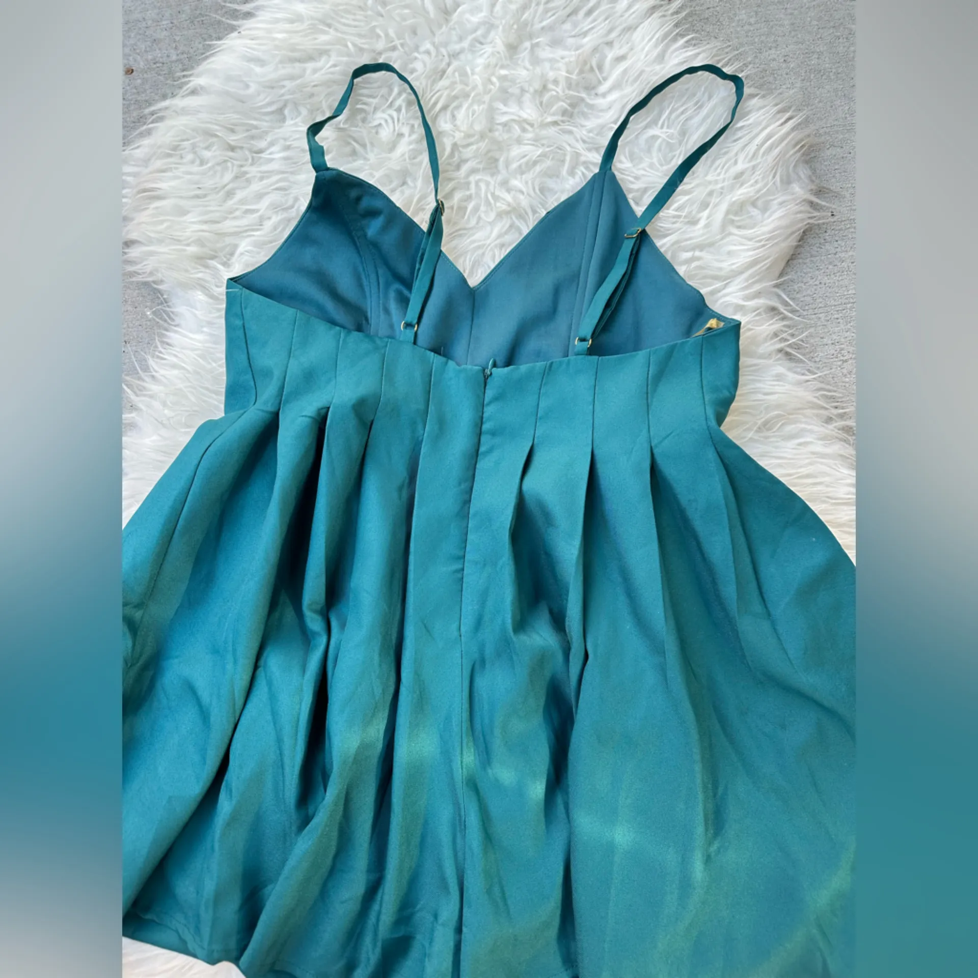 Lulus The Thought of You Teal Rompe Green Size M - Image 9