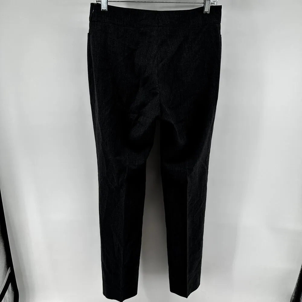 Akris Punto Wool Dress Pants Pleated Trouser Straight Leg Dark Gray 8 31"x32" - Image 5
