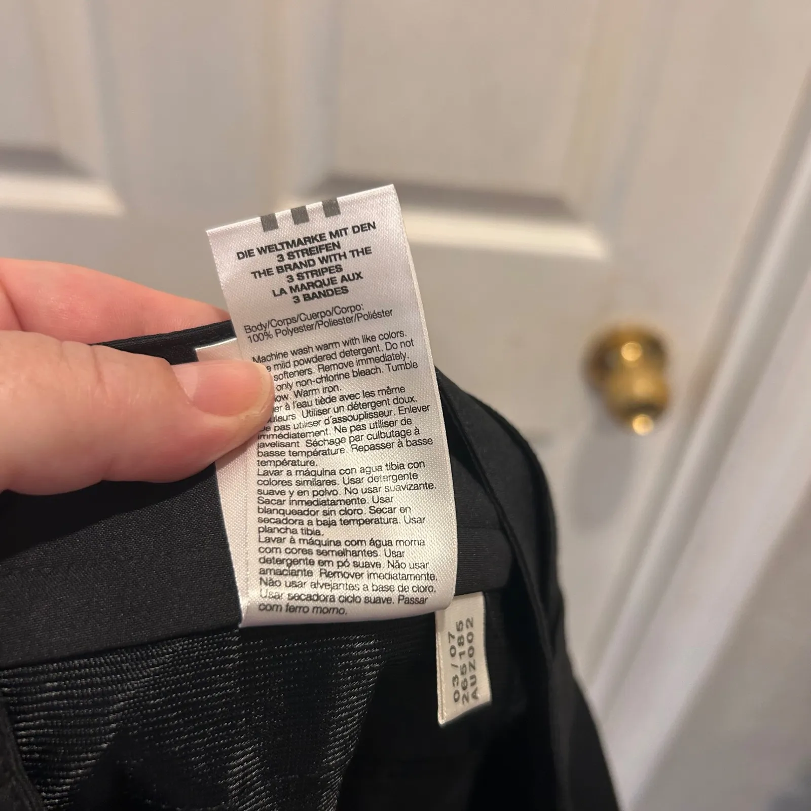 Adidas Womens Black‎ Cropped  Athletic Athleisure Walking Golf Pants Large - Image 10