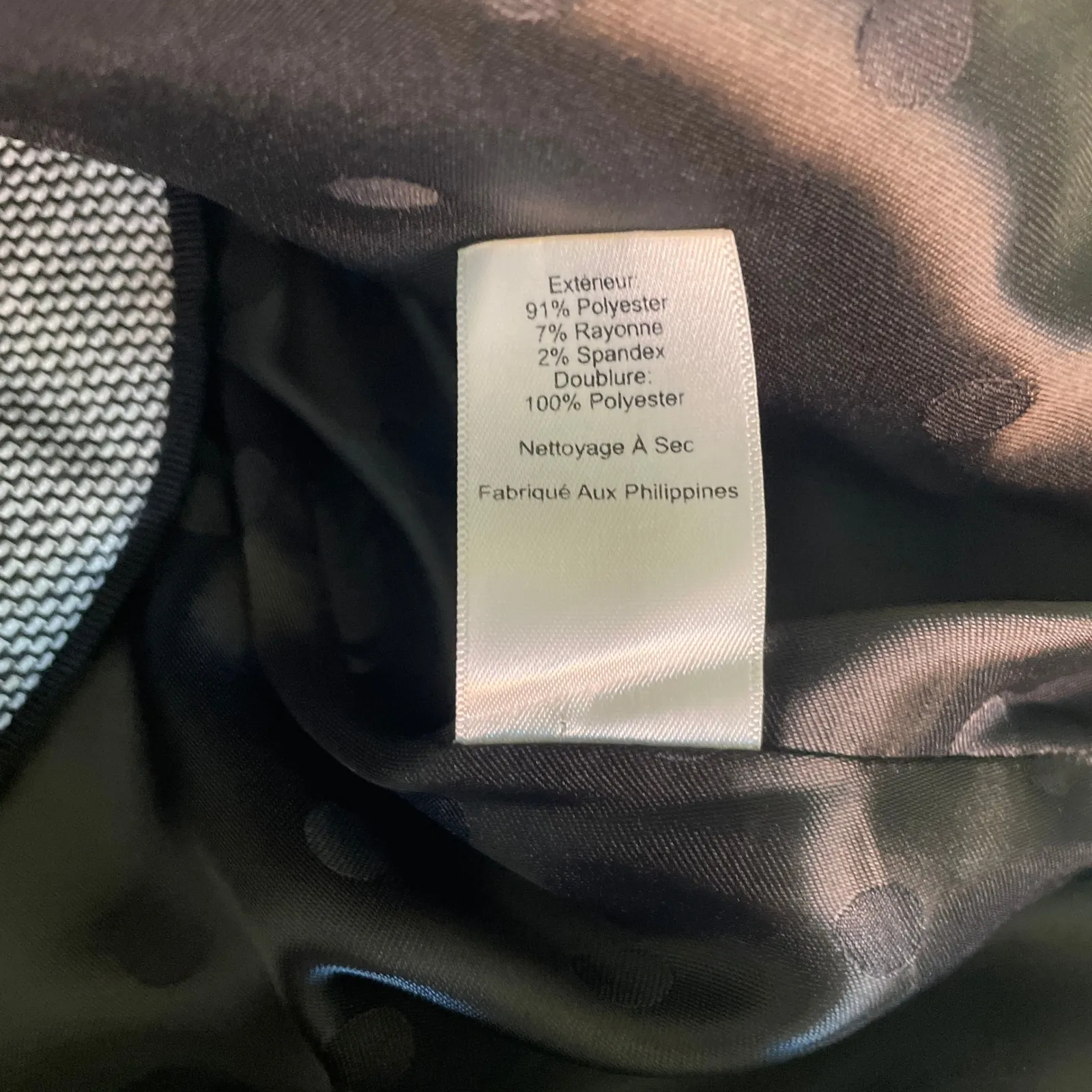 Talbots‎ Houndstooth Blazer 2P Black White Career Office Jacket Mature Corpcore - Image 9