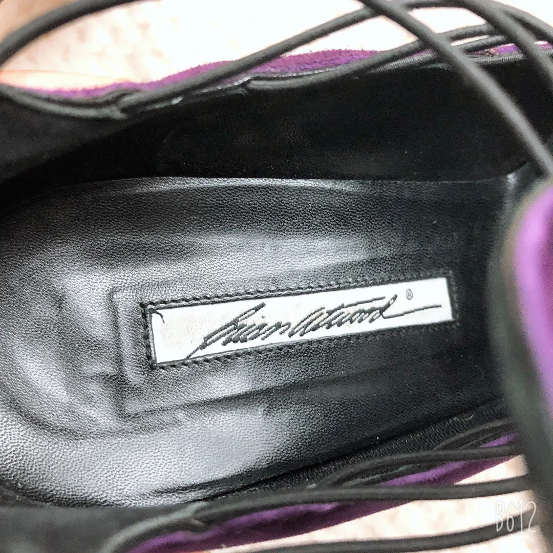 BIAN ATWOOD PURPLE SUEDE BOOTIES (MADE IN ITALY) SIZE 10 - Image 9