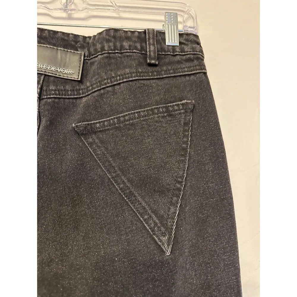 Maniere De Voir Mid-rise Flare Black Jeans size 6 NWT SOLD OUT ONLINE - Image 9