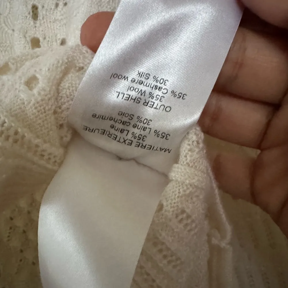 Chloe CASHMERE-BLEND SHEER SWEATER WITH DETAILED STITCHWORK AND FLARED SLEEVES - Image 4