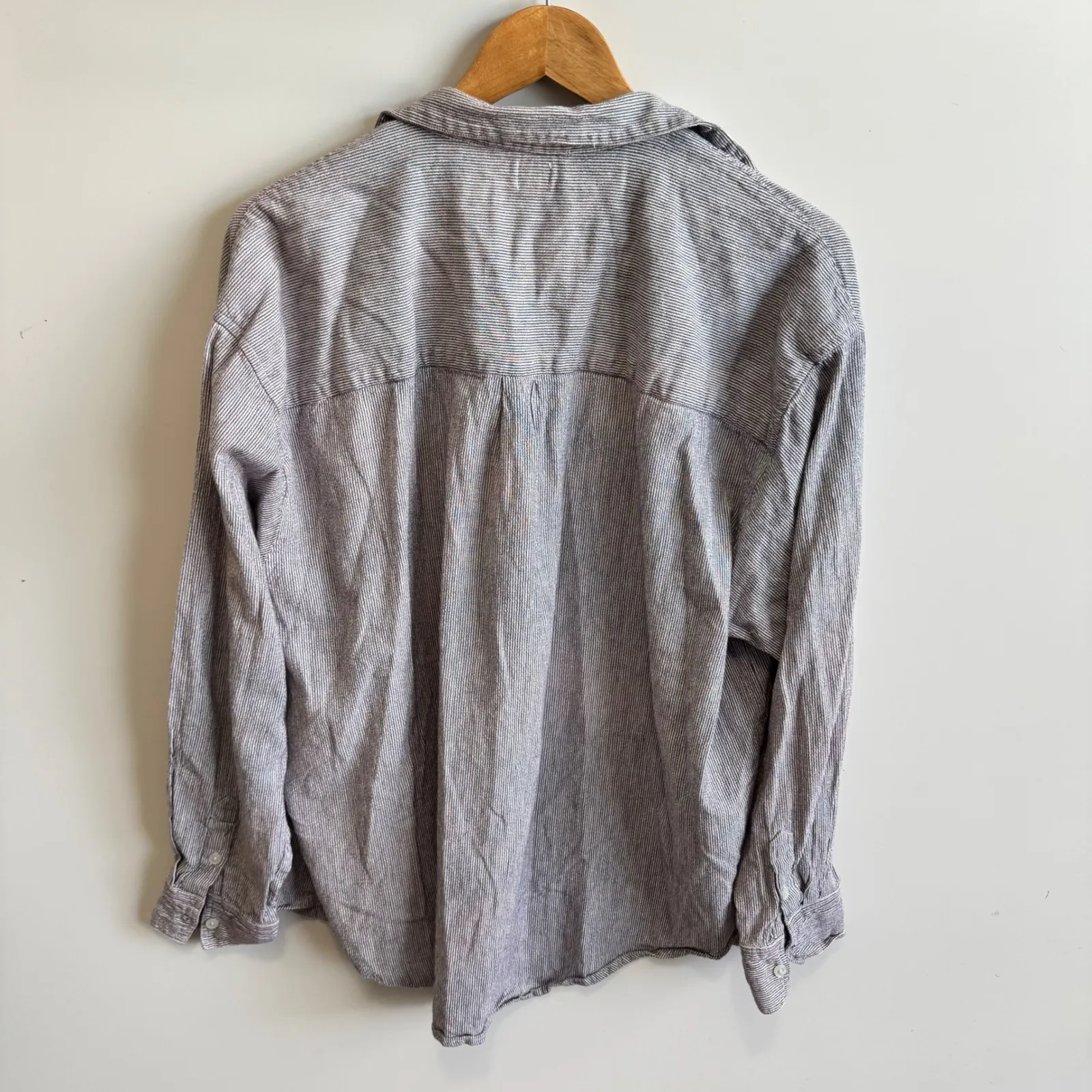 BDG Urban Outfitters Striped Shirt Long Sleeve Button Down‎ Pocket Oversized L - Image 4