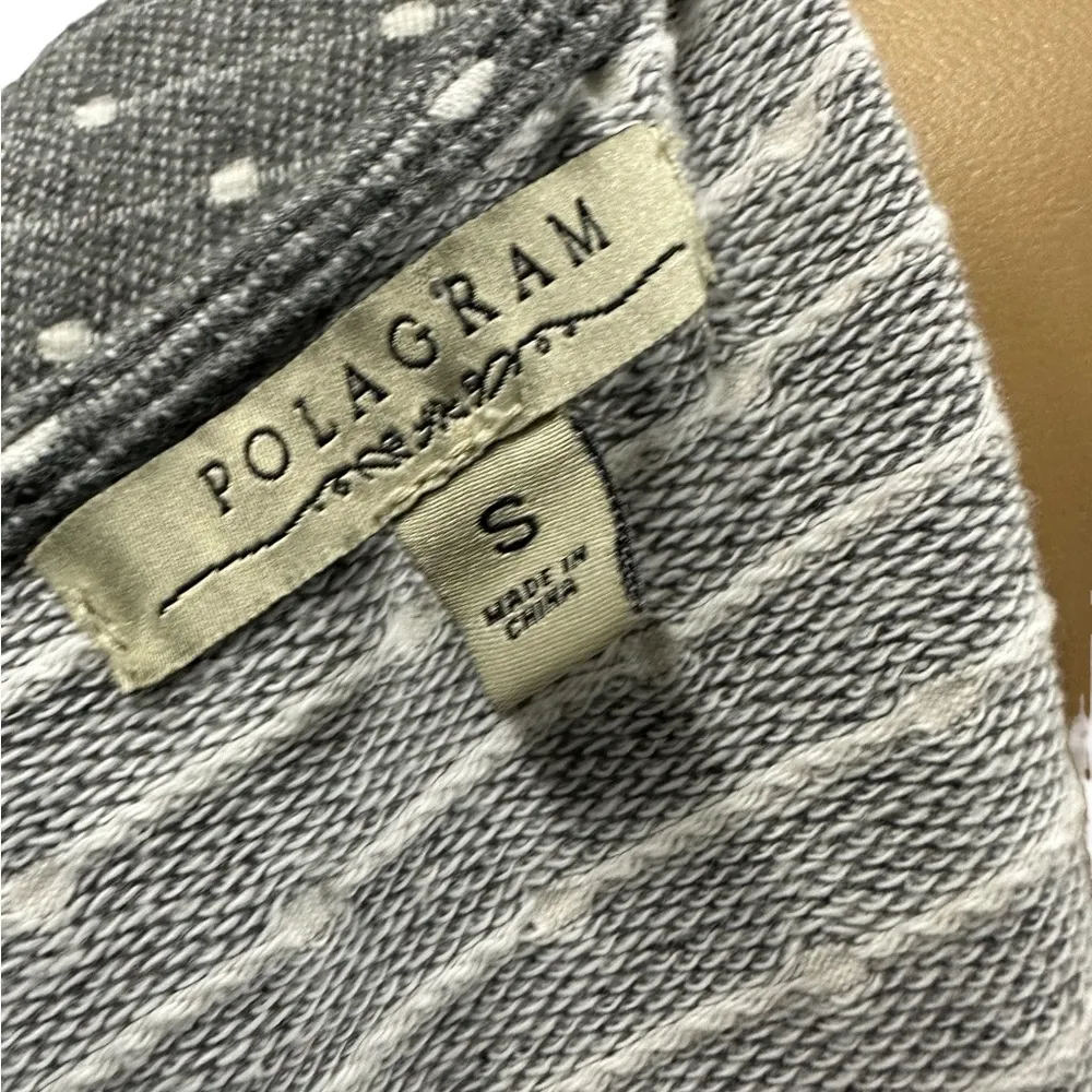 Polagram Gray Polka Dot Short Sleeve Drawstring Waist Pocket Zip Back Jumpsuit S - Image 9