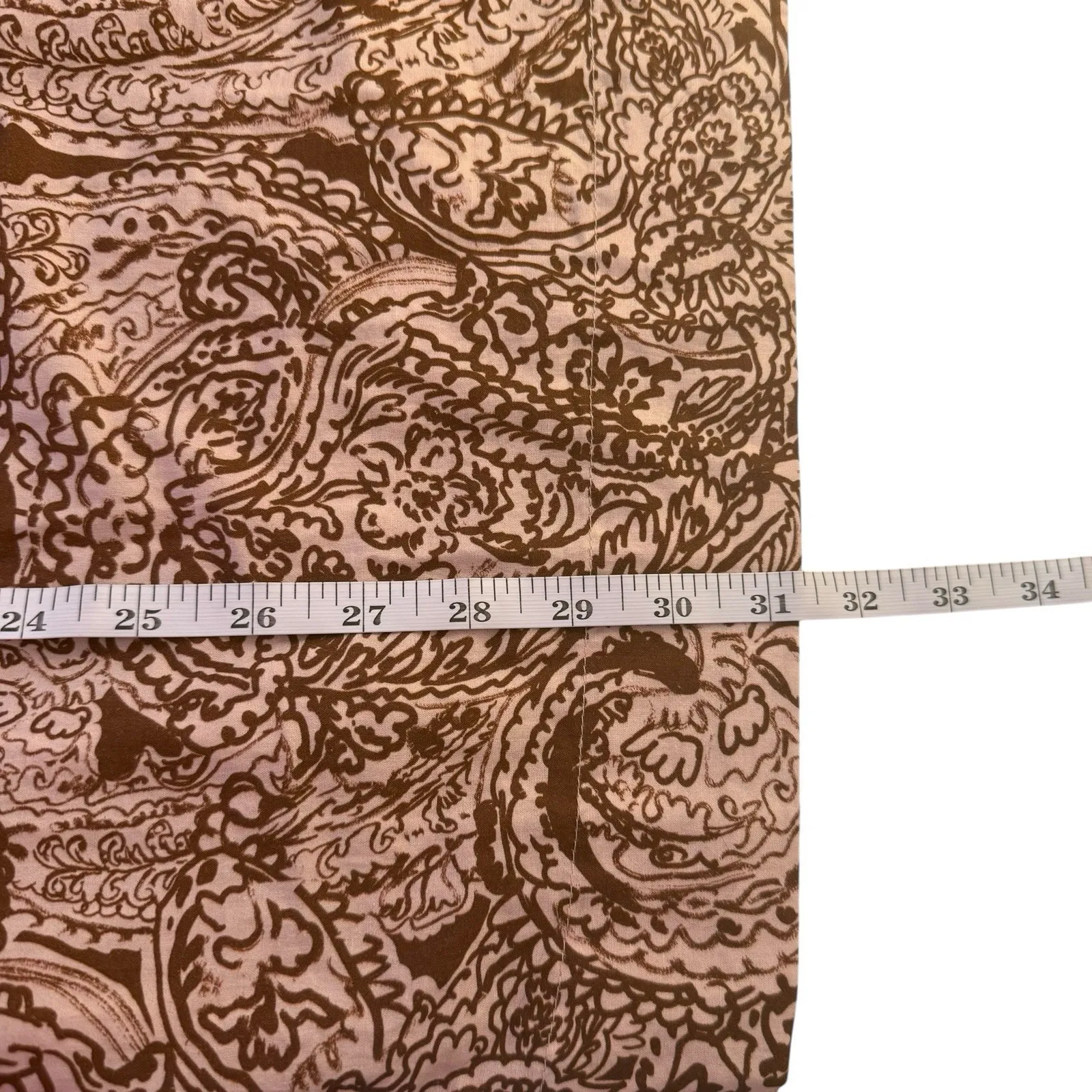 Free People Sophie Paisley Cotton Mini Dress XL Brown Purple Boho Chic Festival - Image 16