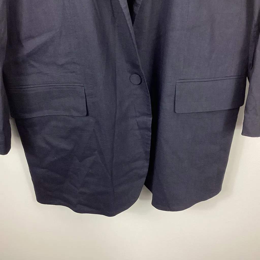 Theory Casual Blazer In Stretch Linen Size 8 - Image 3