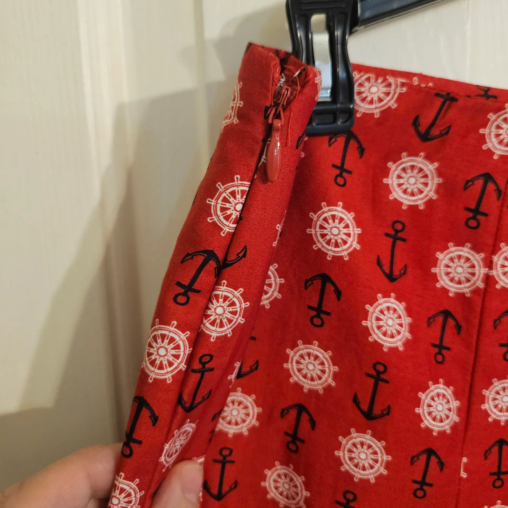 Charter Club Skirt Nautical Sailor Print Pleated Fully Lined 100% Cotton Sz 10 - Image 6