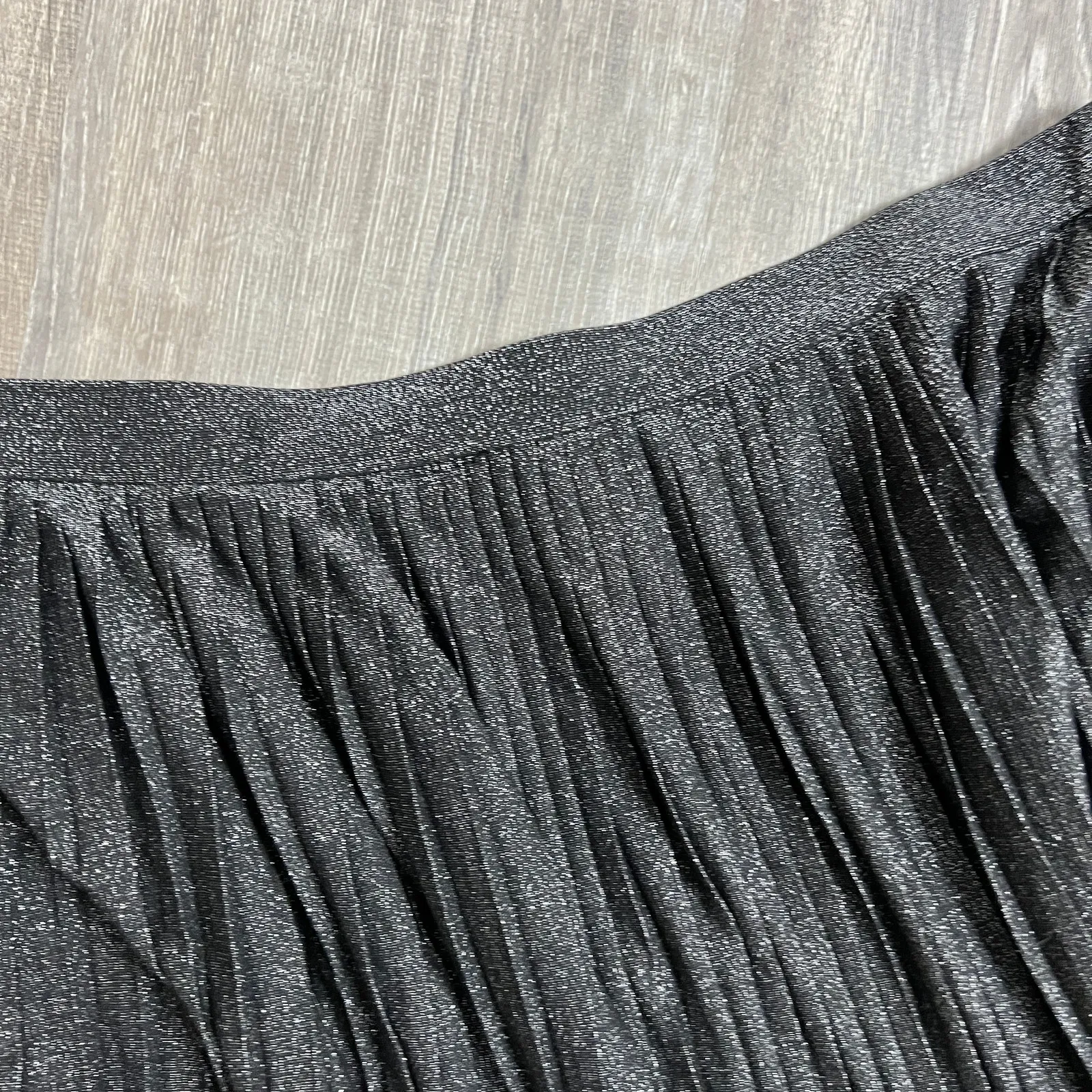 A New Day Women's Black Sparkly A-Line Pleated Skirt - Size XS - NWT - Image 4