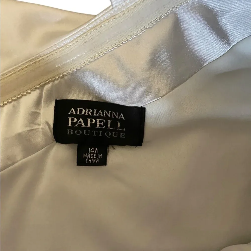 Adrianna Papell Boutique Womens Dress Size 14W‎ Black Floral White One Shoulder - Image 4