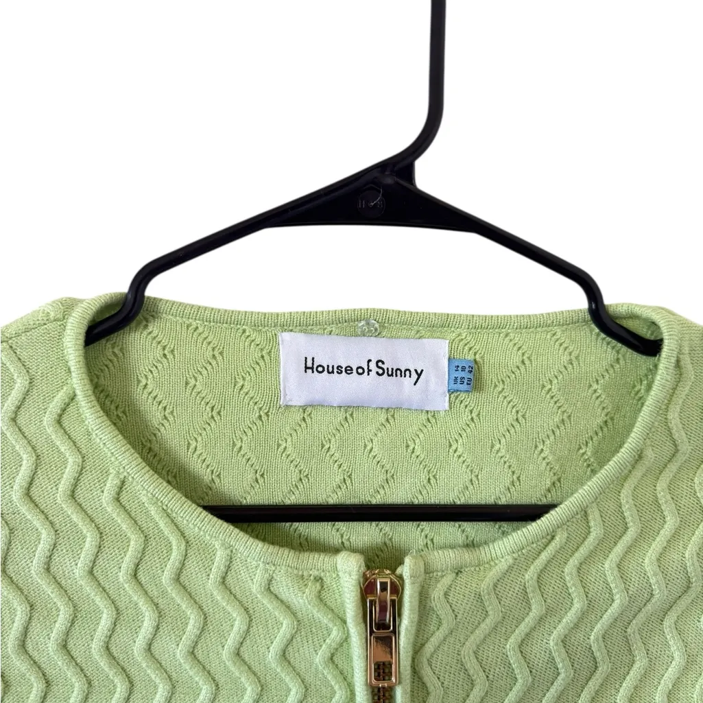 House of Sunny Island Peggy Cardigan (NO FUR) Green Size 10 - Image 3