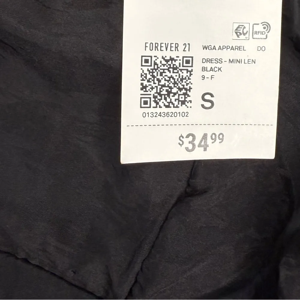 NWT Off-Shoulder Black Mini Dress, Size Small - Image 4