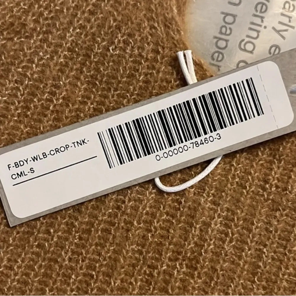 Everlane Cozy Stretch Cropped Tank Wool & Yak Hair Blend Color Camel Small NWT - Image 9