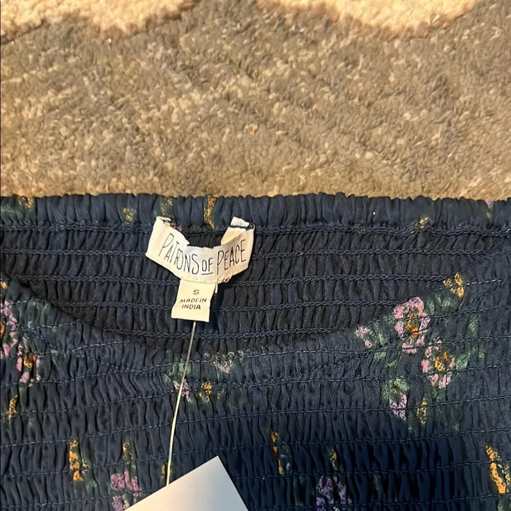 Patrons of Peace Blue Casual Sundress with Bishop Sleeves - Image 3