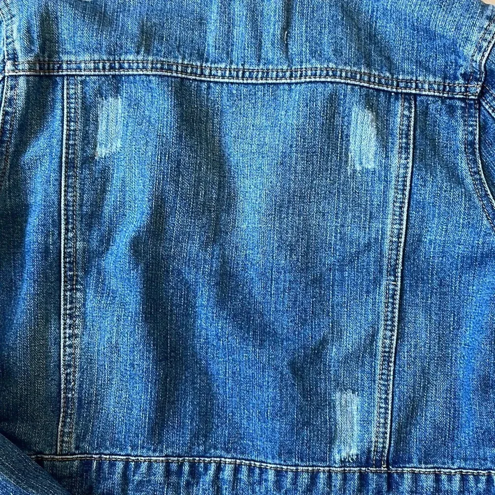 THREAD & SUPPLY BLUE CROPPED DENIM JACKET Sz M Size M - Image 6