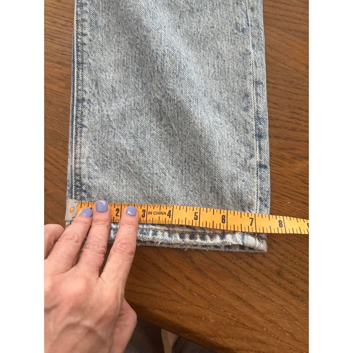 American Eagle Distressed Light Wash Denim Jeans - Image 9