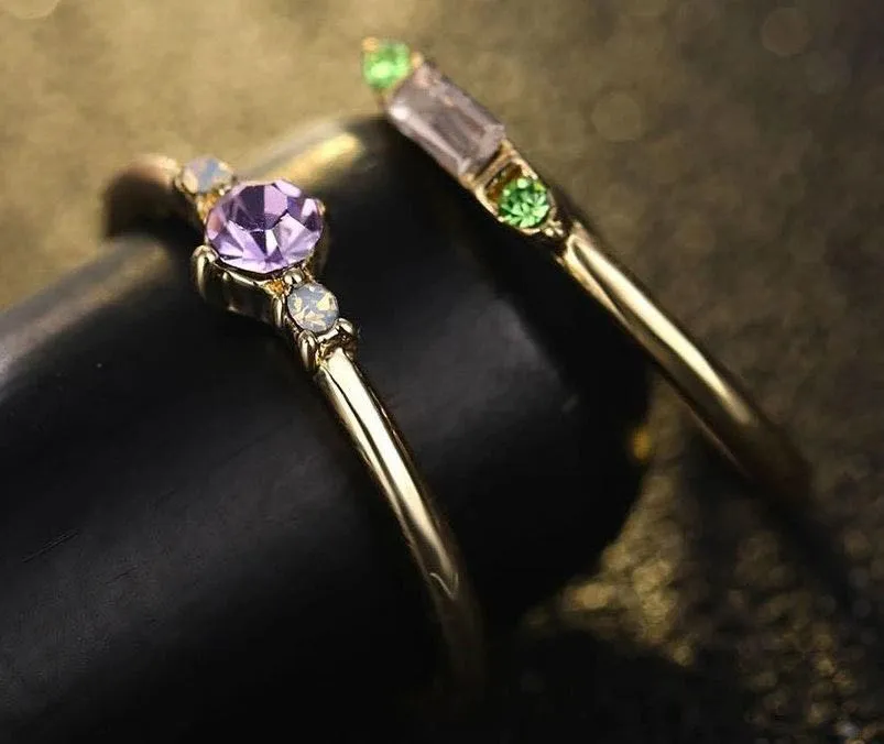 Boho Ring Set Dipped In Gold... Multiple - Image 6