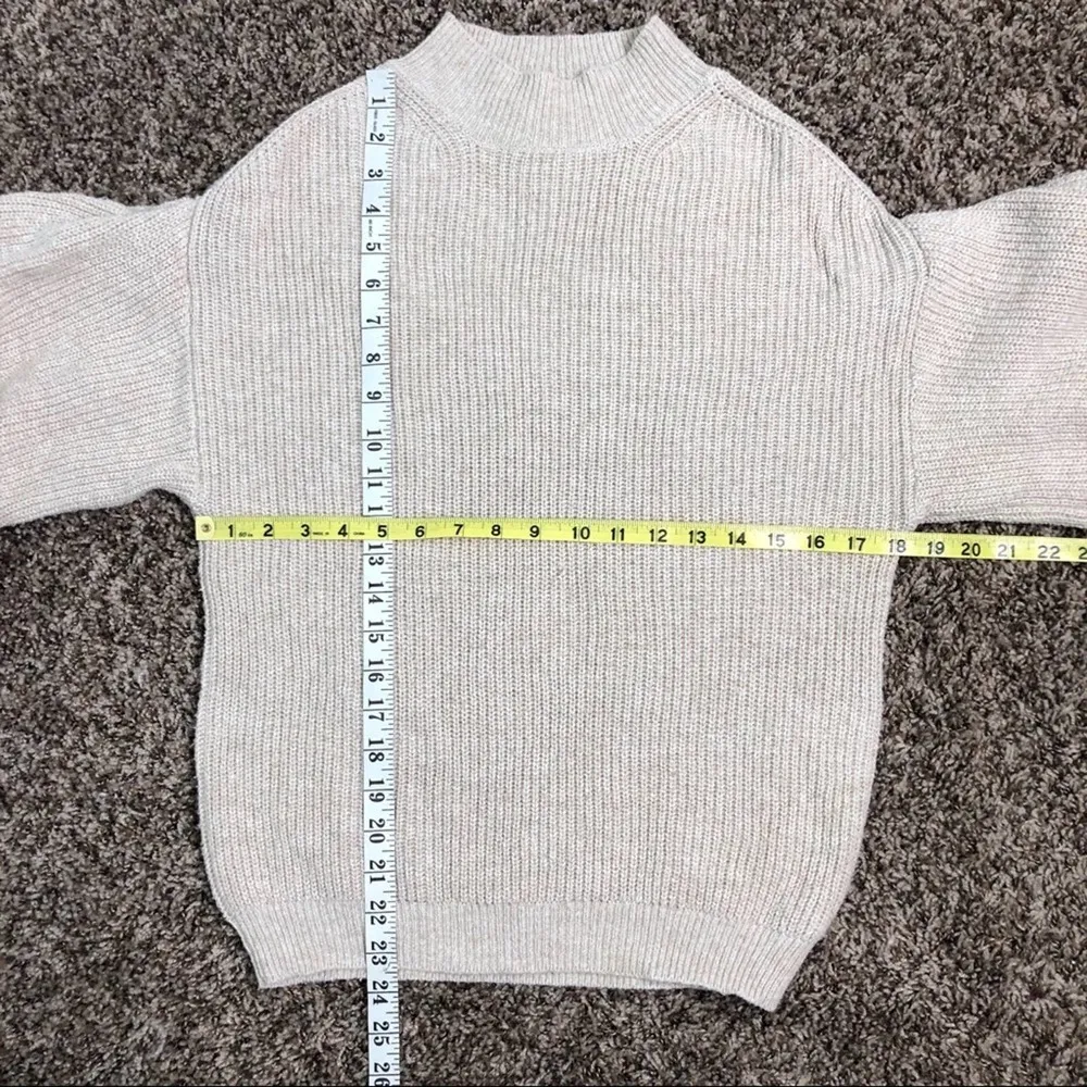 Leith  Mock Neck Balloon/ Bubble Sleeve Sweater XS - Image 9