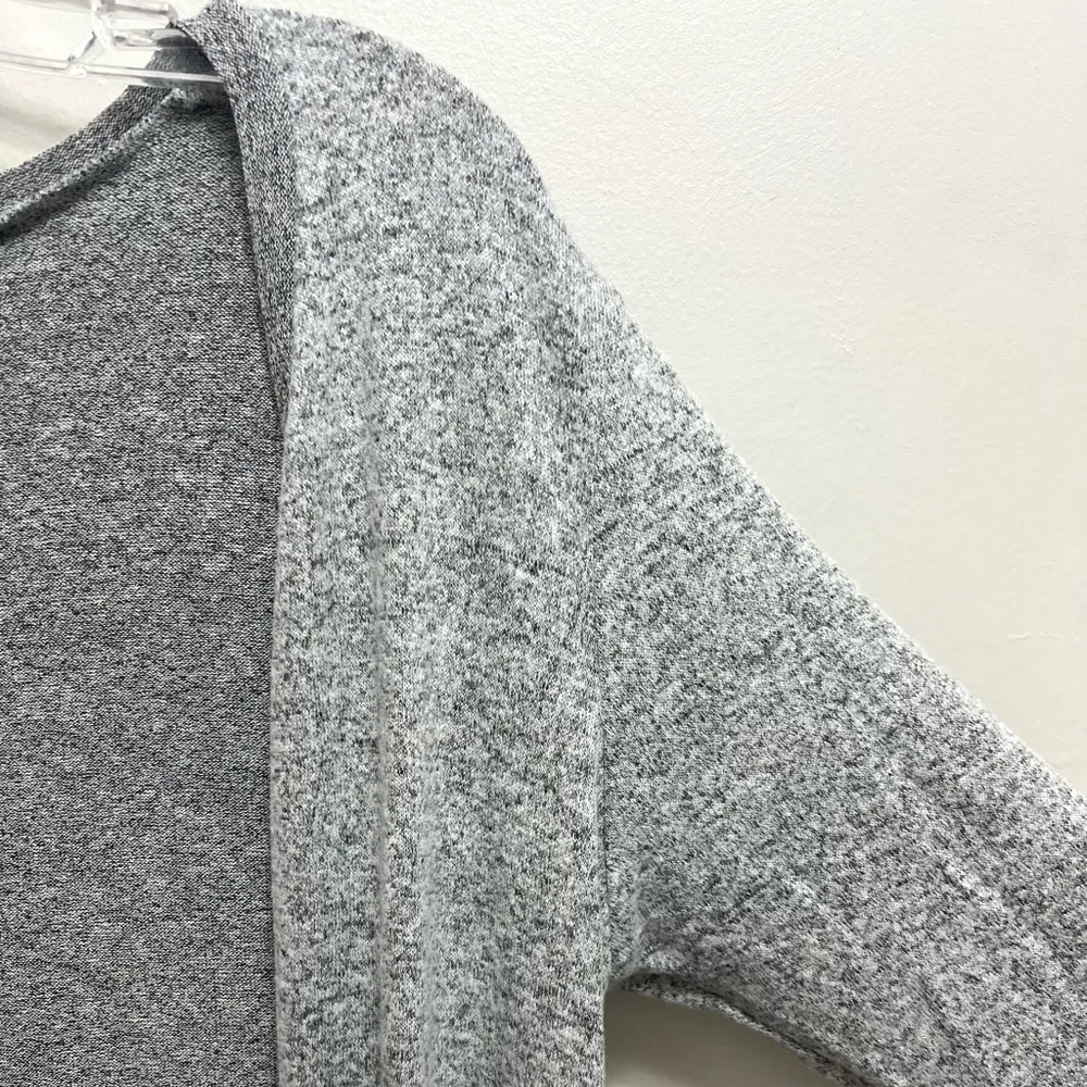 NWT Joah Brown Soleil Open Front Long Cardigan Lightweight in Salt & Pepper Gray - Image 7